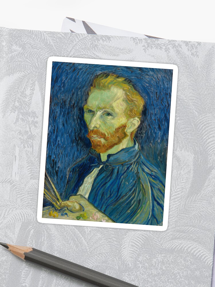 Self Portrait Vincent Van Gogh Sticker By Themasters Redbubble