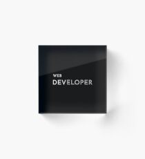 Web Developer Acrylic Block