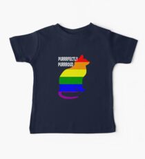 Cat Rainbow Gay Pride Flag Purrrfectly Purrroud Baby Tee