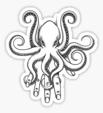 Octopus on a Hand Sticker