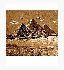Pyramids UFO Aliens Photographic Print