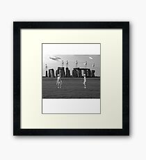 Stonehenge UFO Aliens Framed Print