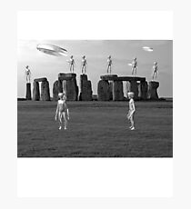 Stonehenge UFO Aliens Photographic Print