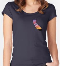 California State Sunset Graphic Women's Fitted Scoop T-Shirt