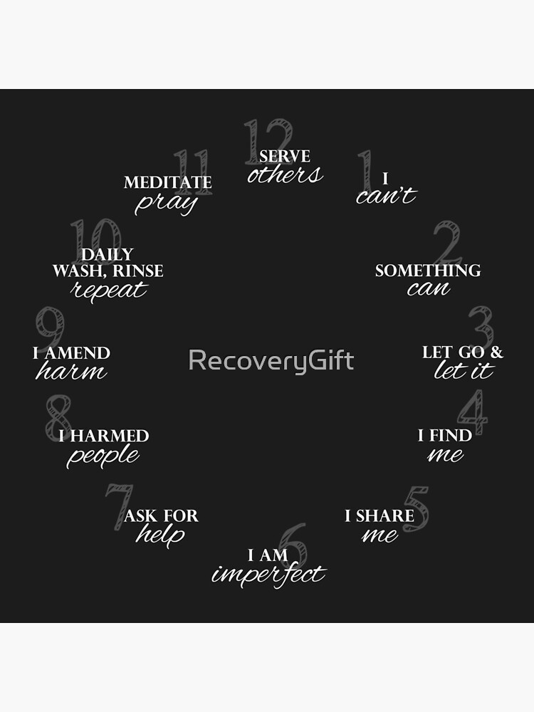 12 Steps of Recovery Clock by RecoveryGift