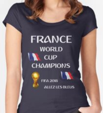 Allez Les Bleus - France World Cup Champions FIFA 2018 Women's Fitted Scoop T-Shirt