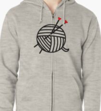 knit yarn - knitters gifts Zipped Hoodie