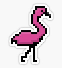 8 Bit Flamingo Sticker