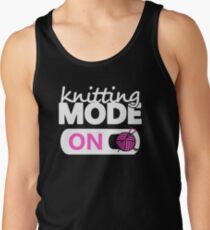 knitting mode on pink Tank Top