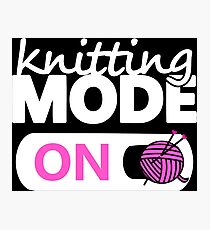 knitting mode on pink Photographic Print