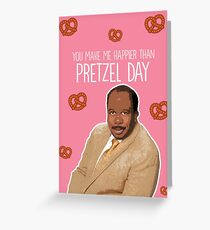 Happier than Pretzel Day Greeting Card