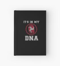 Isle Of Man Its In My Dna Gift For Manx From Isle Of Man - DNA Strand and Thumbprint With Isle Of Man Flag Hardcover Journal