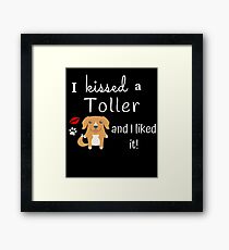 I Kissed A Toller And I Liked It Cute Dog Kiss Gift Idea Framed Print
