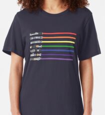 LGBT Light Saber Flag Light Swords T-shirt Slim Fit T-Shirt