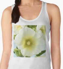 Alcea rosea 'Halo White' Hollyhock Halo Series Women's Tank Top