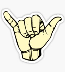 hellgelb Shaka Sticker