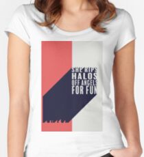 She Rips Halos Off Angels Women's Fitted Scoop T-Shirt