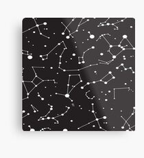 Constellations Pattern Metal Print