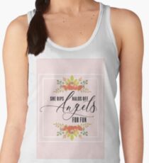 She Rips Halos Off Angels Women's Tank Top