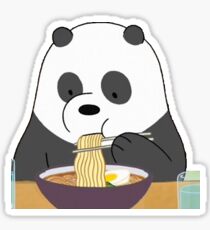 Panda, der Ramen isst Sticker