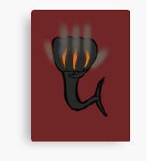 Shadow Holding The Flames Canvas Print