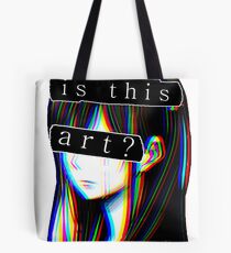 Bolsa de tela ES ESTE ARTE? SAD JAPANESE AESTHETIC (borde blanco)