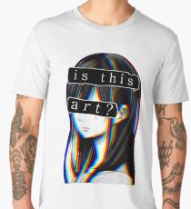 IS THIS ART? SAD JAPANESE AESTHETIC (White border) Men's Premium T-Shirt