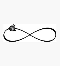 Infinity knit symbol / cute knitters gifts Photographic Print