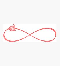 Infinity knit symbol pink / knitters gifts Photographic Print