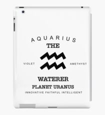 January February Birthday Gifts Born In January February Aquarius Gift Zodiac Sign Horoscope iPad Case/Skin