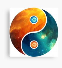 Yin Yang, Space, Cosmos, Galaxy, Universe, Outerspace Canvas Print