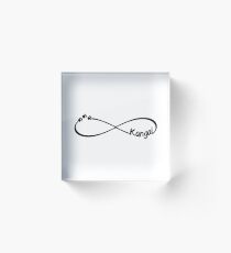 Kangal Dog with infinity saying and sweet paws graphic Acrylic Block