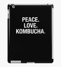 Funny Peace Love Kombucha Hipster Tea Drinkers T Shirt iPad Case/Skin