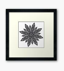 Grunge Decorative Spiky Mandala Framed Print