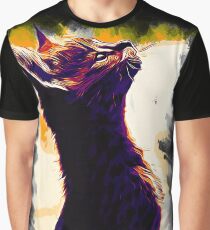 gxp serval cat vector art sunset Graphic T-Shirt