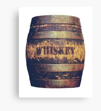 Rustikales amerikanisches Whisky-Fass Leinwanddruck