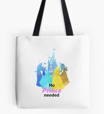 No Prince Needed Inspired Silhouette Tote Bag