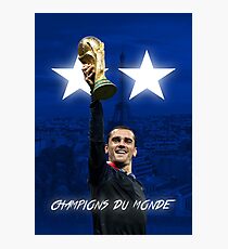 Lámina fotográfica Antoine Griezmann - Francia - Campeones de la Copa Mundial 2018 - Champions Du Monde