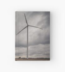 Windmill Against Cloudy Sky Hardcover Journal
