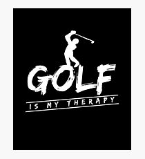 Golf is My Therapy Golfing Relaxation Golf Course T-Shirt Photographic Print