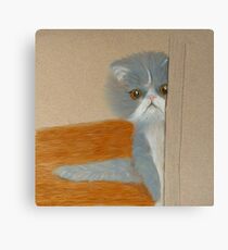 Precious Peeking from Behind a Door Canvas Print