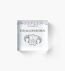 Dovahkiin - Dragonborn Acrylic Block