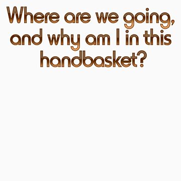 Where are we going, and what's with the handbasket? : Photo