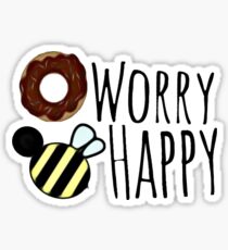Donut Worry Bee Happy Sticker