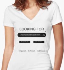 la casa de papel Women's Fitted V-Neck T-Shirt
