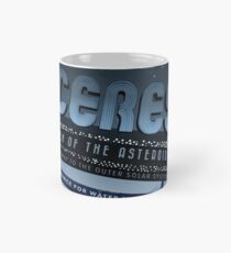 Ceres - Exoplanet-Reisebüro, JPL-Reise-Plakat, Visionen der Zukunft, NASA, Planeten Tasse (Standard)