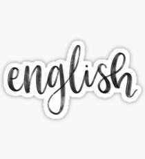 English - Folder/Binder sticker Sticker