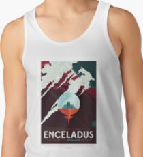 Enceladus - Exoplanet-Reisebüro, JPL-Reise-Plakat, Visionen der Zukunft, NASA, Planeten Tank Top