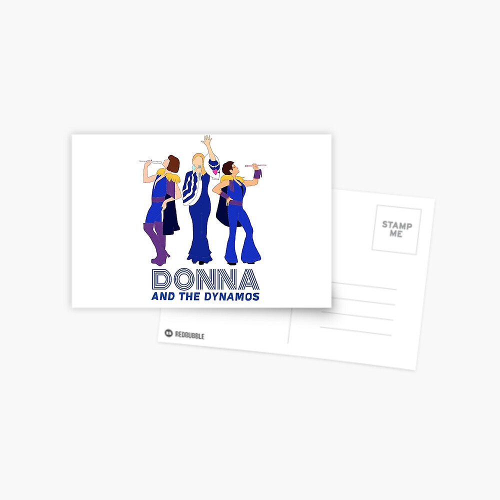 Donna and The Dynamos Mamma Mia Postcard