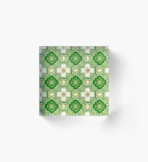 plant good luck conventional seamless colorful repeat pattern Acrylic Block